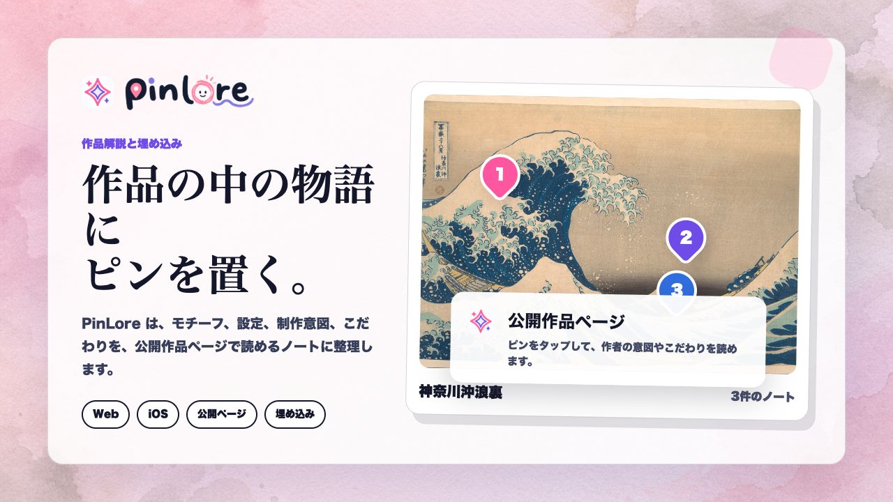 PinLore の紹介イメージ